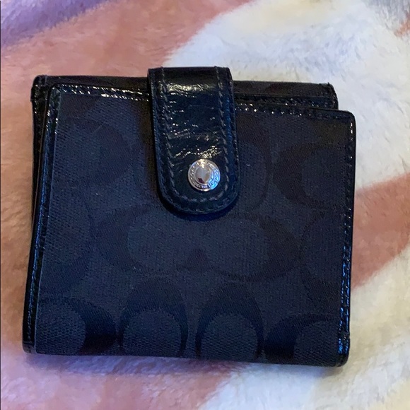 Coach canvas and leather wallet